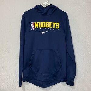 Denver Nuggets Pullover Mock Neck Hoodie Nike Dri-Fit Sz M